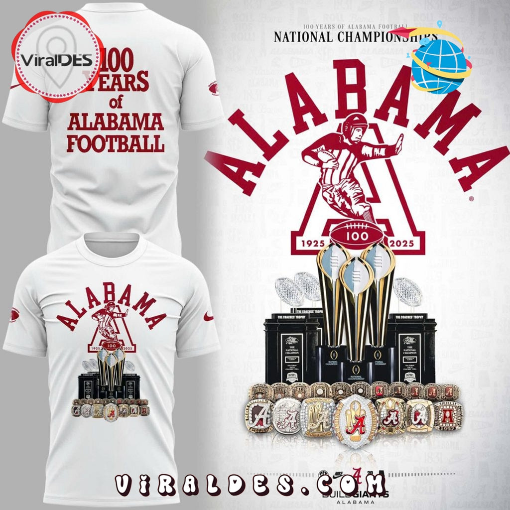 100 Years of Alabama Football Shirt