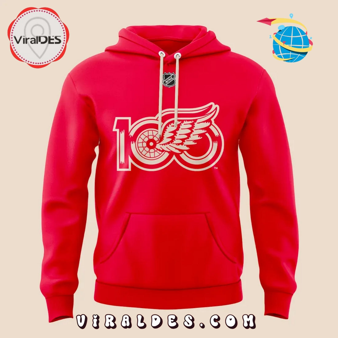 100 Years Of Hockeytown Detroit Red Wings Hoodie