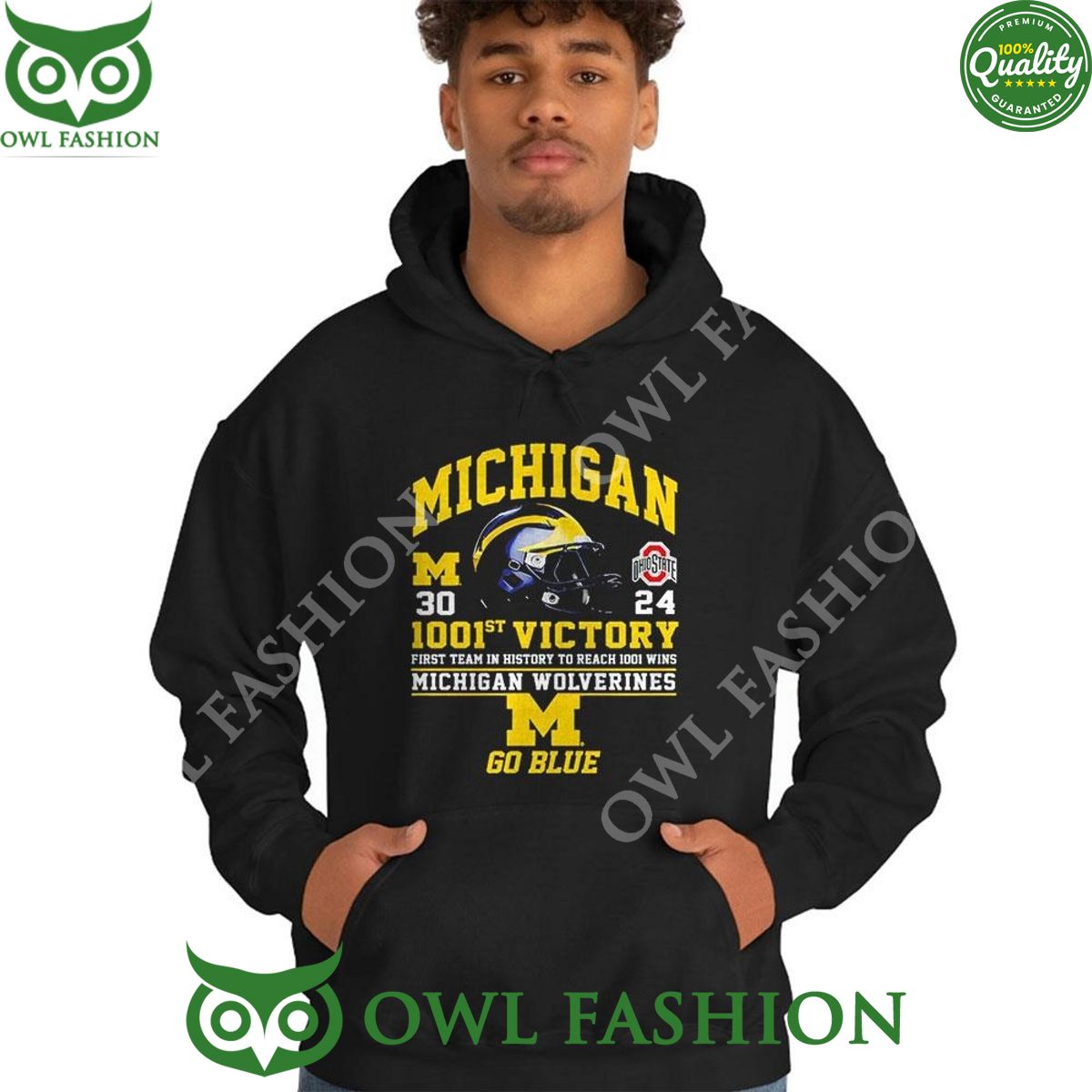 1001St Victory First Team In History To Reach 1001 Wins Michigan Wolverines Go Blue Sweatshirt