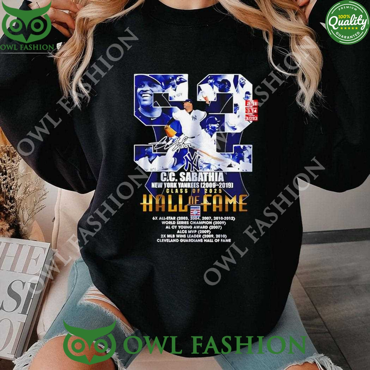 2009 2019 Class Of 2025 Hall Of Fame Cc Sabathia Yankees sweatshirt