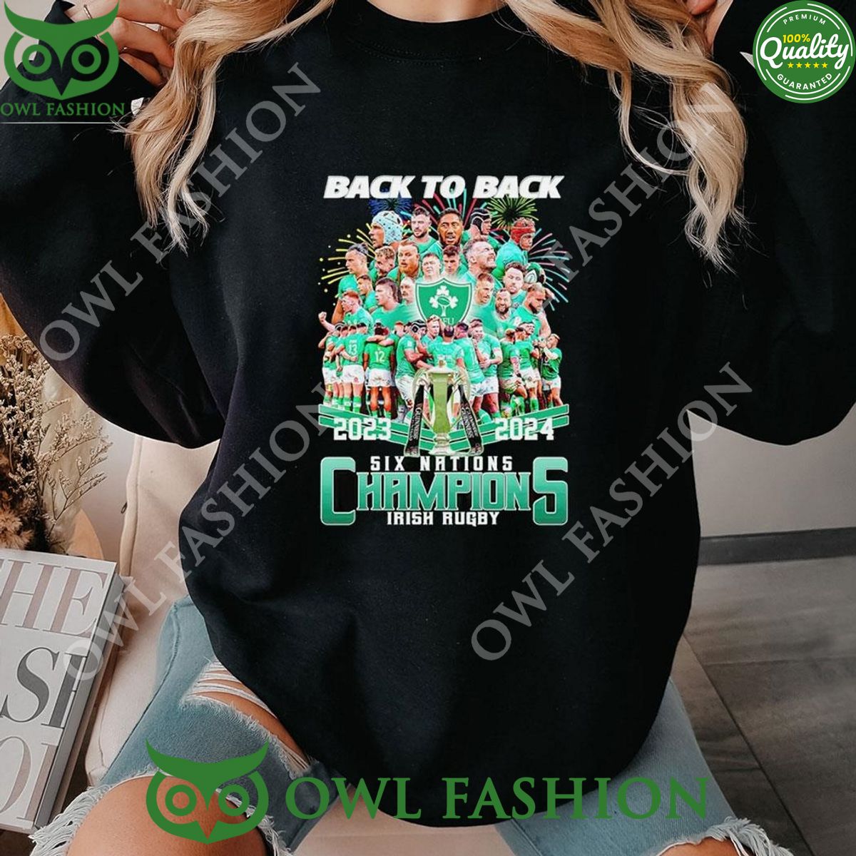 2023 2024 Irish Rugby Back To Back Six Nations Champions t Shirt