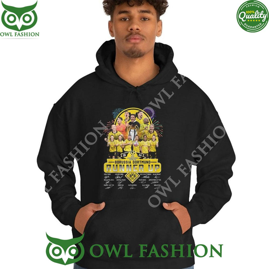 2024 Champions League Borussia Dortmund Runner Up Signature Tshirt Hoodie