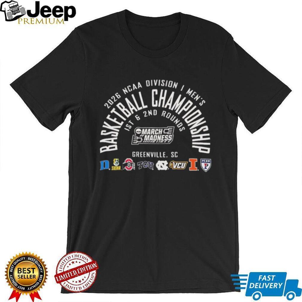 2026 NCAA Men’s Basketball Championship Greenville SC 1st & 2nd Rounds T shirt