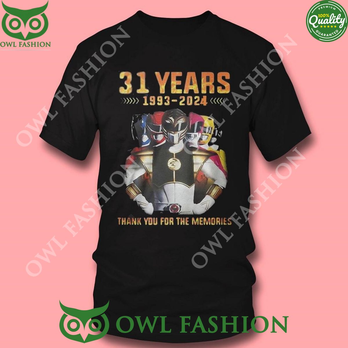 31 Years 1993-2024 Power Rangers Memories Hoodie Shirt