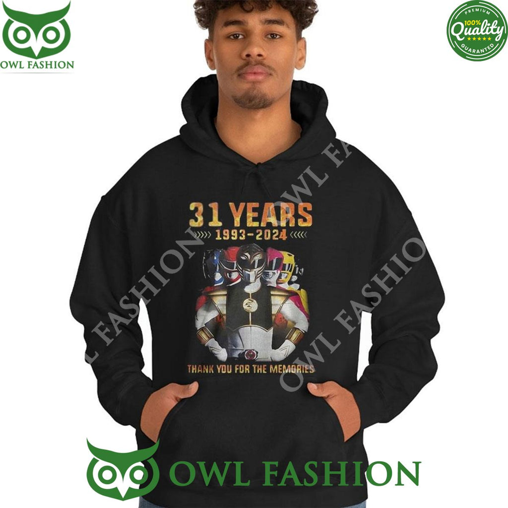 31 Years 1993-2024 Power Rangers Memories Hoodie Shirt