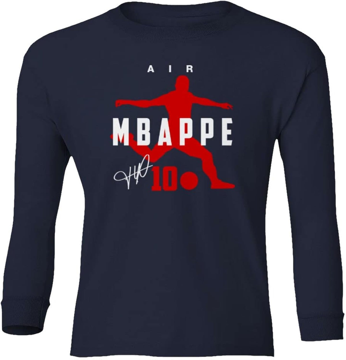 France Football Air Mbappe 2022 World Soccer Fans Youth Long Sleeve T-Shirt