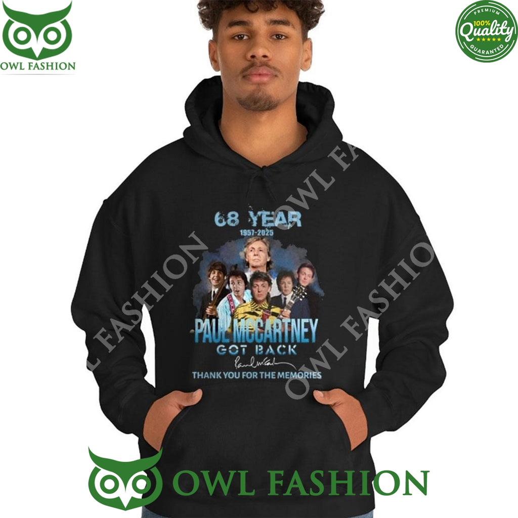 68 Year 1957-2025 Paul Mccartney Got Back Memories Sweatshirt