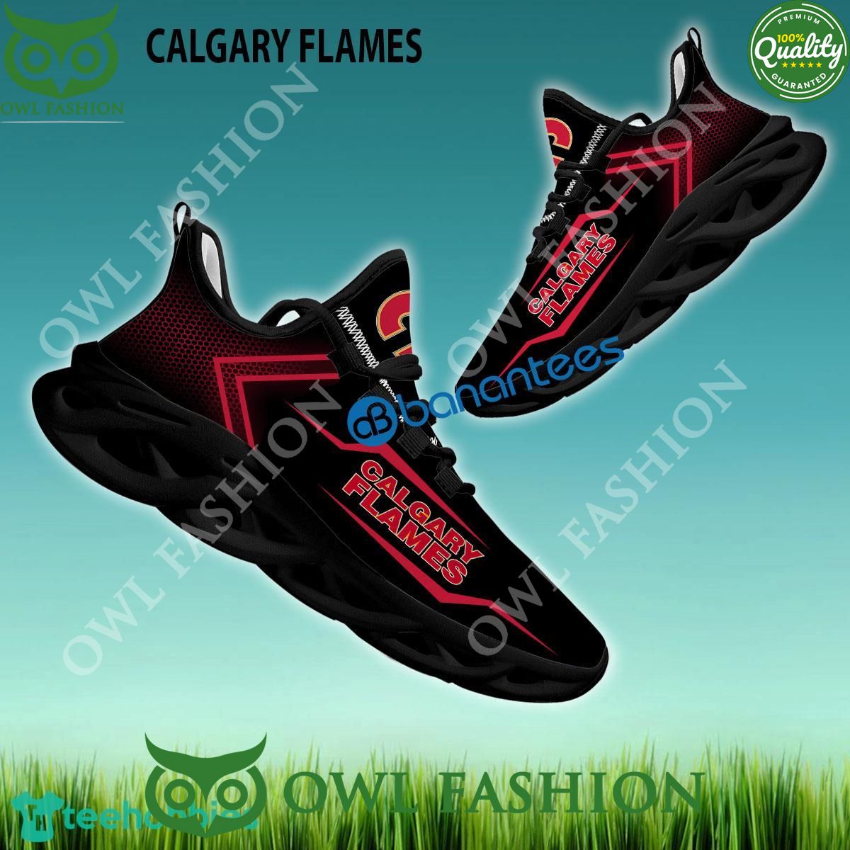Calgary Flames Ice hockey team Chunky Sneaker Max Soul Shoes