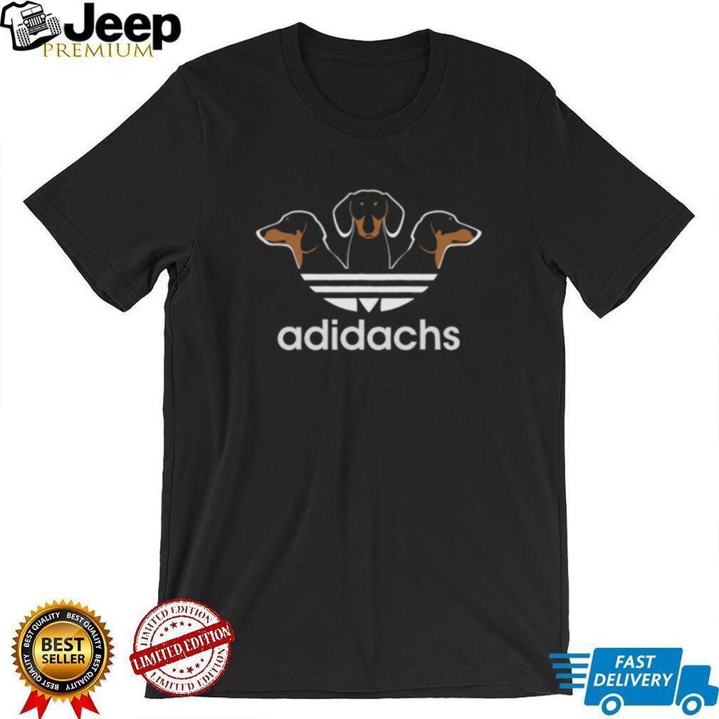 Adidachs Funny Dachshund Weiner Dog Parody Logo T Shirt