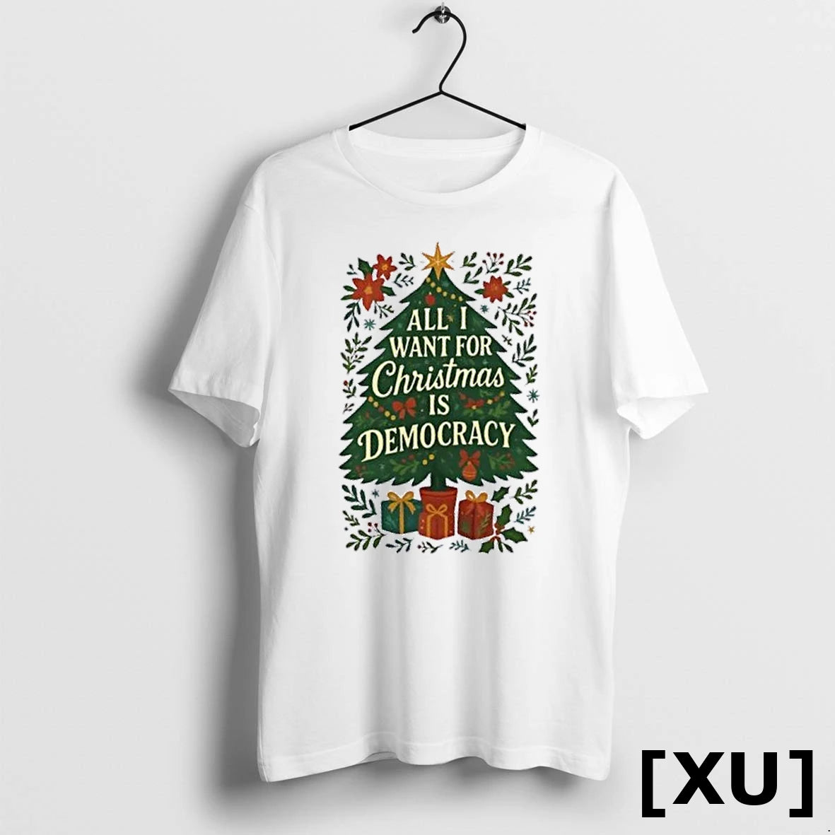 All I Want For Christmas Is Democracy Christmas Tree Tshirts Sweater