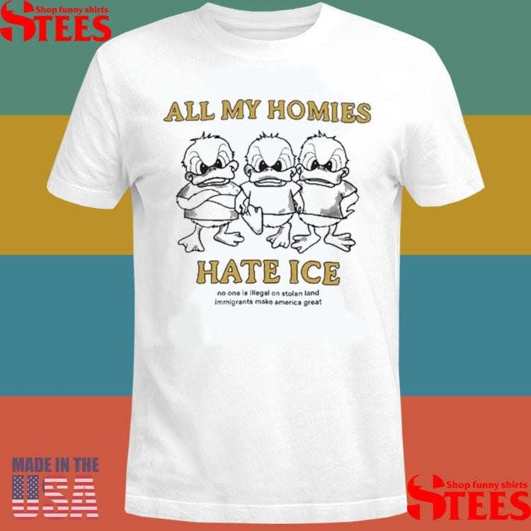 All My Homies Hate Ice No One Is Illegal On Stolen Land Immigrants Make America Great T-shirt