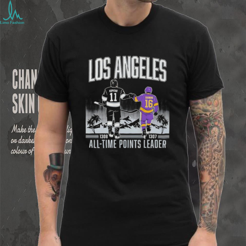 Anze Kopitar & Marcel Dionne Los Angeles Kings All Time Points Leader T Shirt