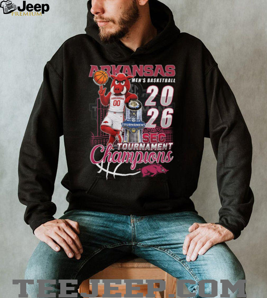 Arkansas Razorbacks 2026 SEC Men’s Basketball Tournament Champions Mascot Shirt