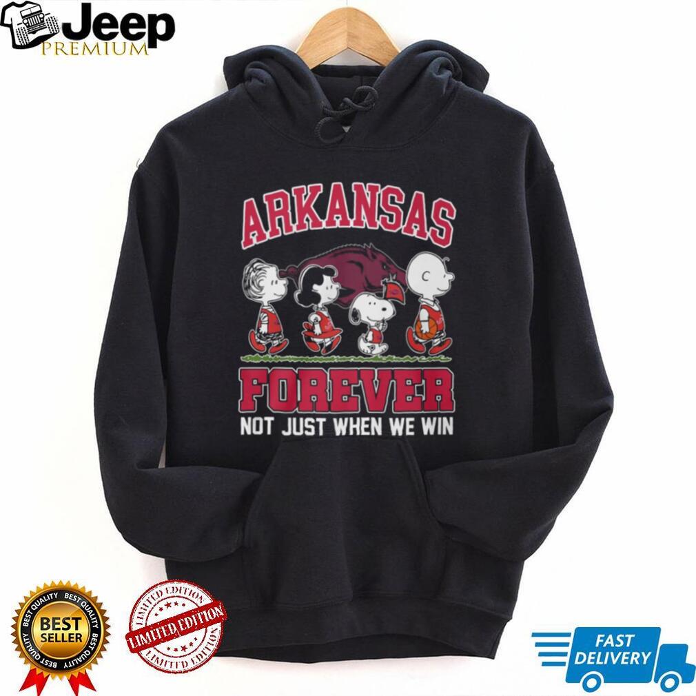 Arkansas Razorbacks Peanuts Forever Not Just When We Win T Shirt