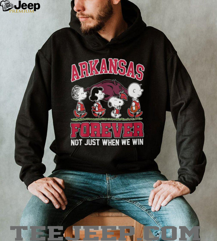 Arkansas Razorbacks Peanuts Forever Not Just When We Win T Shirt