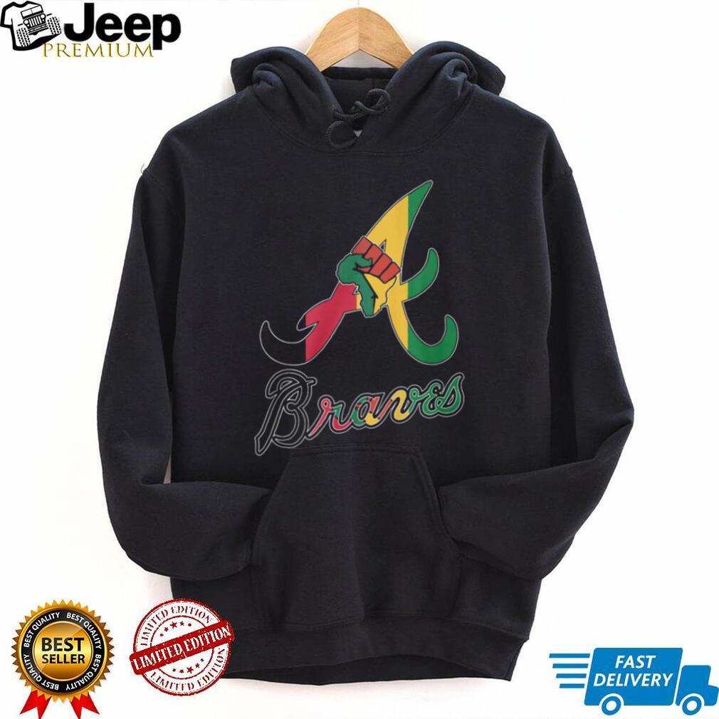 Atlanta Braves Black History Month Pan African Flag Colors Logo T Shirt