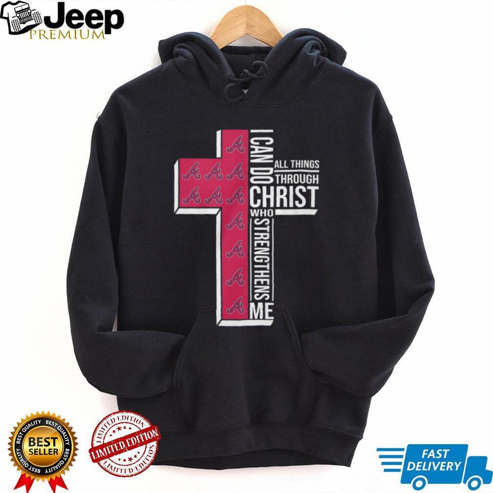 Atlanta Braves Christian Cross T Shirt Philippians 4 13 Bible Verse