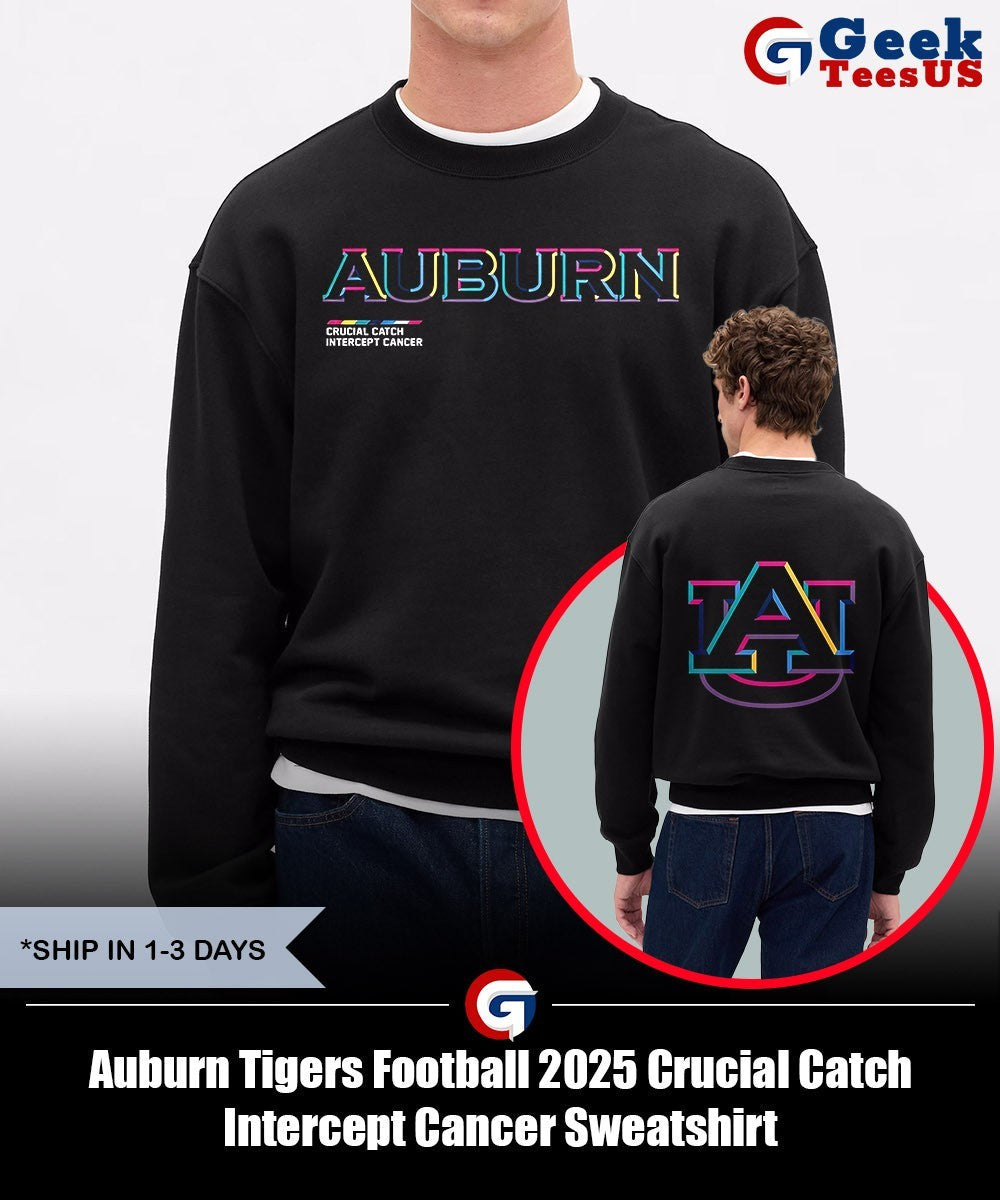 Auburn Tigers Football 2025 Crucial Catch Intercept Cancer shirt
