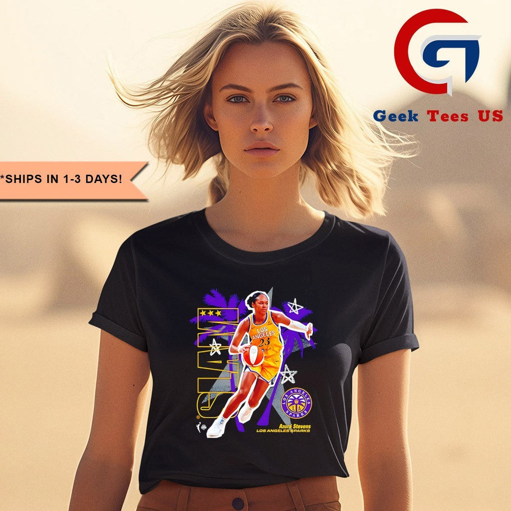 Azurá Stevens Los Angeles Sparks WNBA Slam shirt