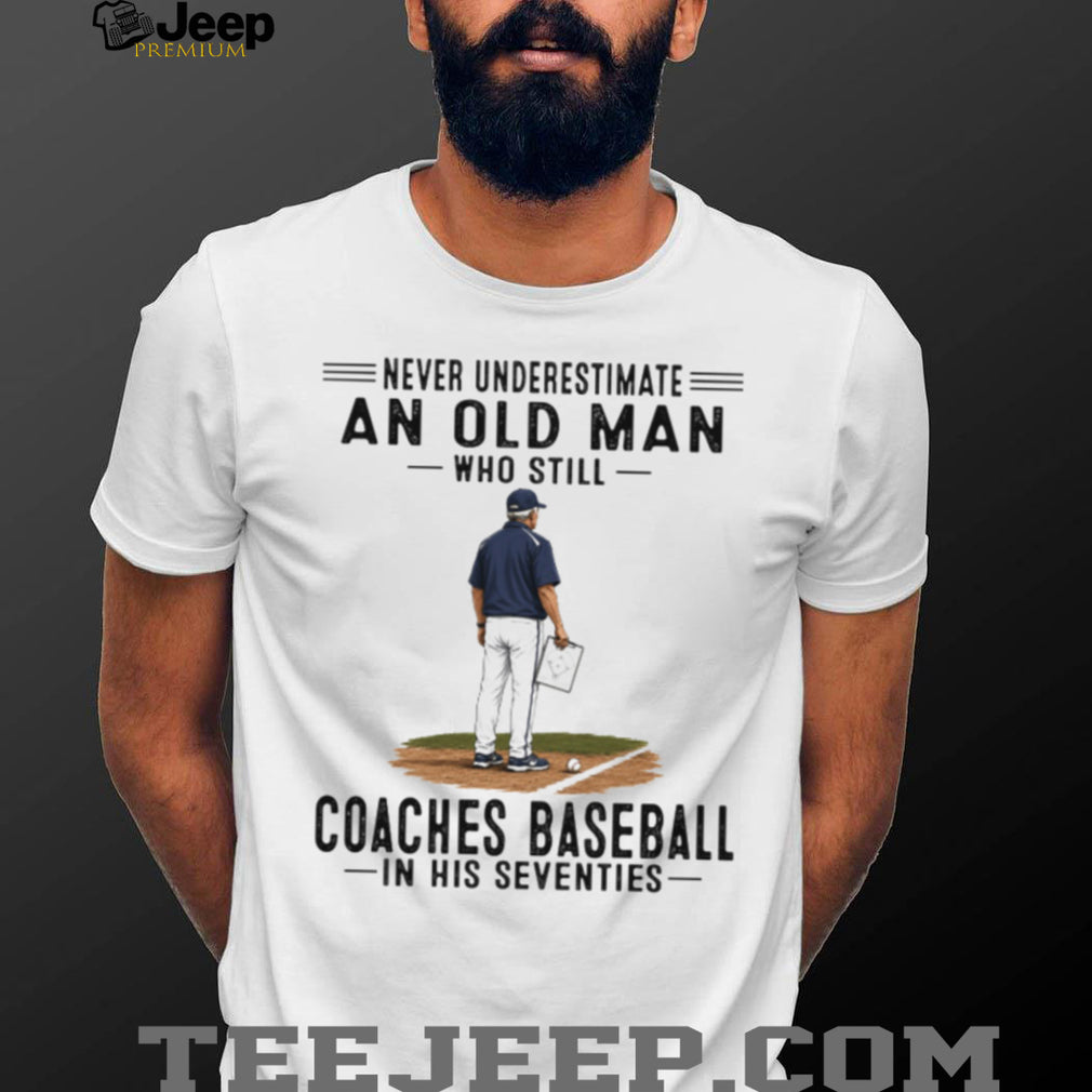 Baseball Coach Field Board Clipboard Seventies Birthday Old Man Vintage Gift Shirt