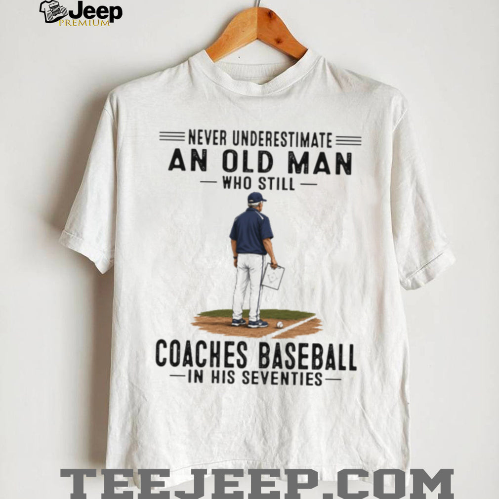 Baseball Coach Field Board Clipboard Seventies Birthday Old Man Vintage Gift Shirt