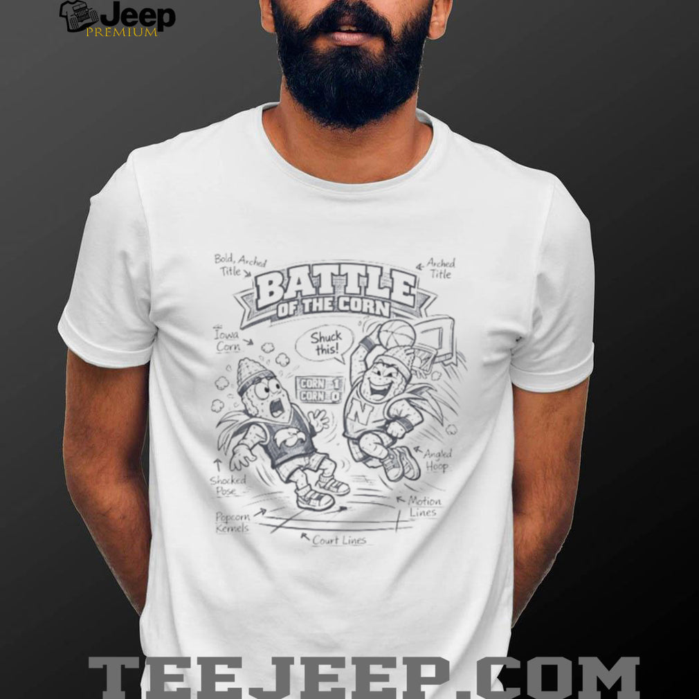 Battle Of The Corn Iowa vs Nebraska Basketball Graphic T Shirt