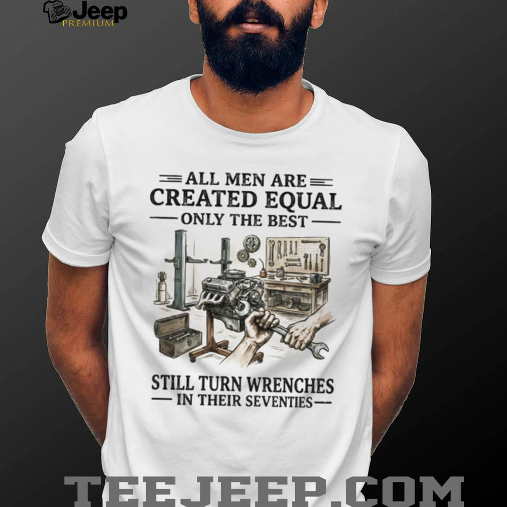 Men Turn Wrenches In Their Seventies Mechanic Grandpa T Shirt