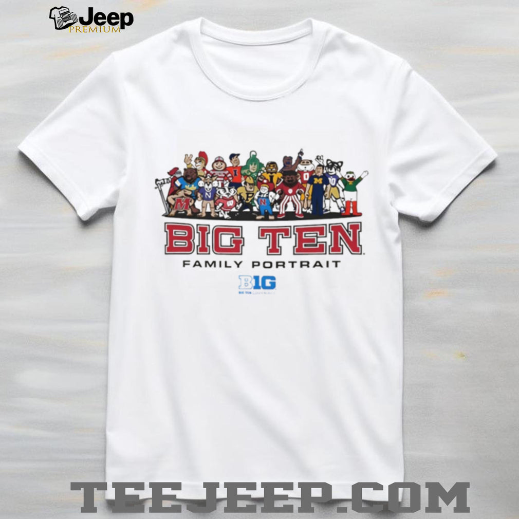 Big Ten Family Portrait All Mascots Conference Graphic T Shirt