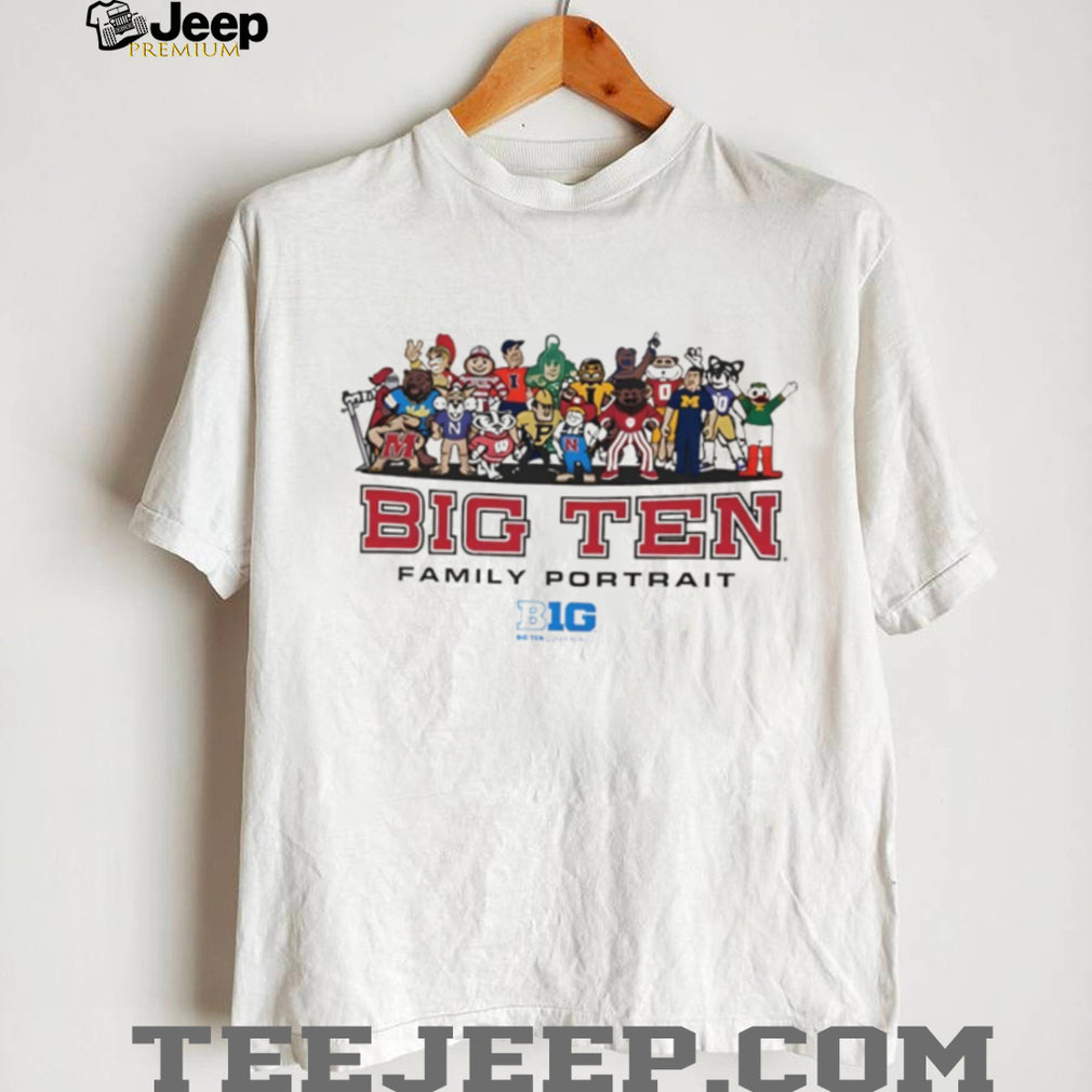 Big Ten Family Portrait All Mascots Conference Graphic T Shirt