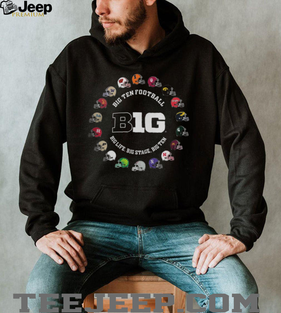 Big Ten Football Conference All Teams Helmet Circle T Shirt