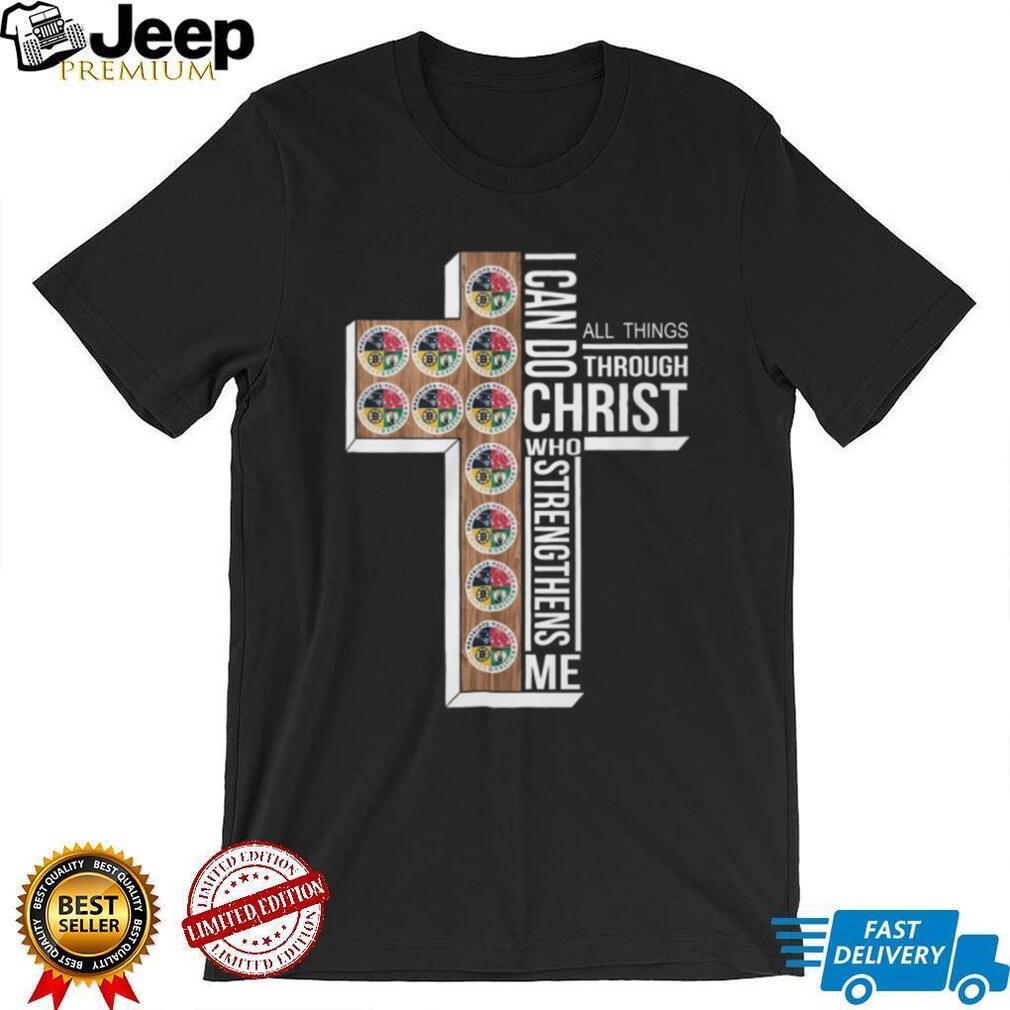 Boston Sports Teams Cross T Shirt Philippians 413 I Can Do All Things Through Christ