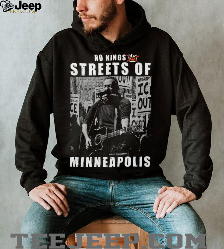 Bruce SpringsT Shirtn No Kings Streets of Minneapolis Concert T Shirt