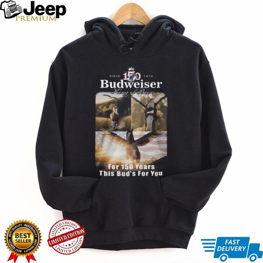 Budweiser 150 Years Anniversary King of Beers Clydesdale Horse T Shirt