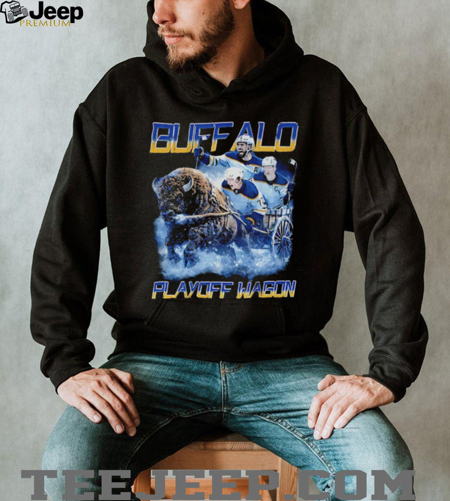 Buffalo Sabres Hockey Playoff Wagon Buffalo Mascot Vintage T Shirt