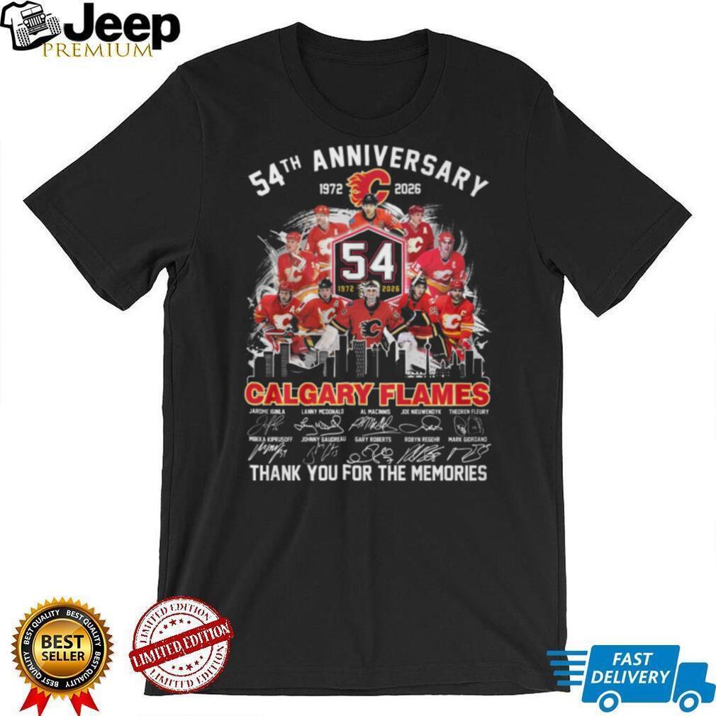 Calgary Flames 54th Anniversary 1972 2026 Greatest Players Memories T Shirt
