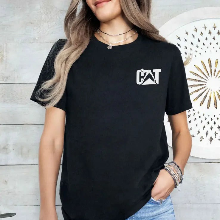 Cat With Woman T Shirt