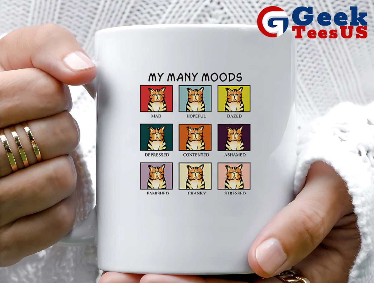 Cat my many moods funny shirt