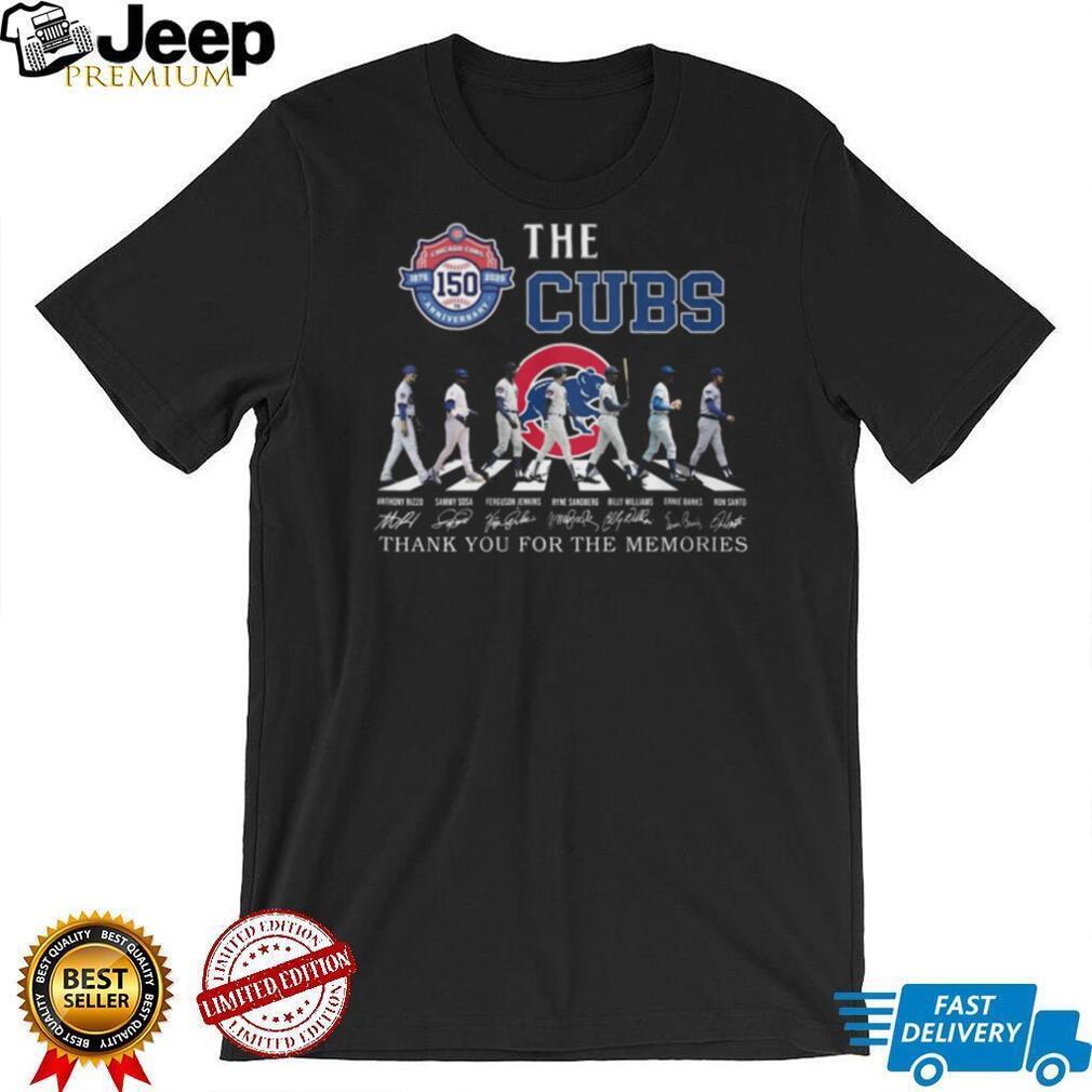 Chicago Cubs 150th Anniversary Abbey Road Signature Memories T Shirt