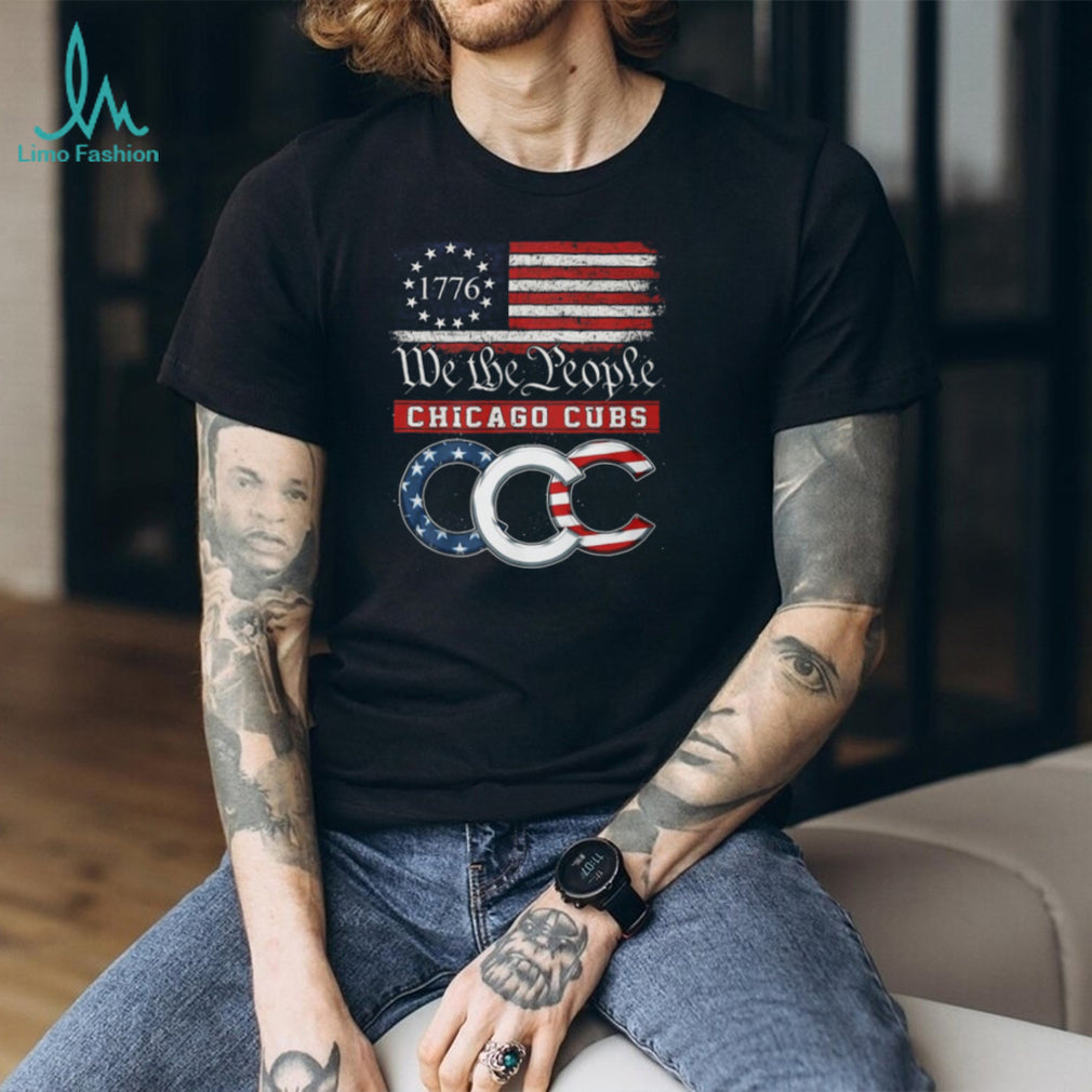 Chicago Cubs We The People 1776 Patriotic American Flag T Shirt