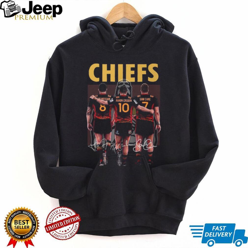 Chiefs Rugby Legends Signature T Shirt Messam, Cruden, Cane Fan Gear