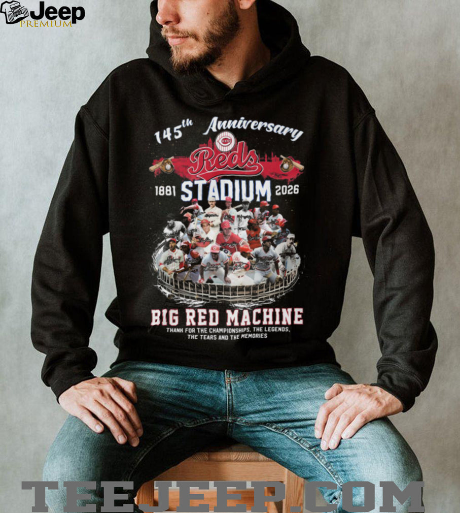 Cincinnati Reds 145th Anniversary Big Red Machine Stadium Legends T Shirt