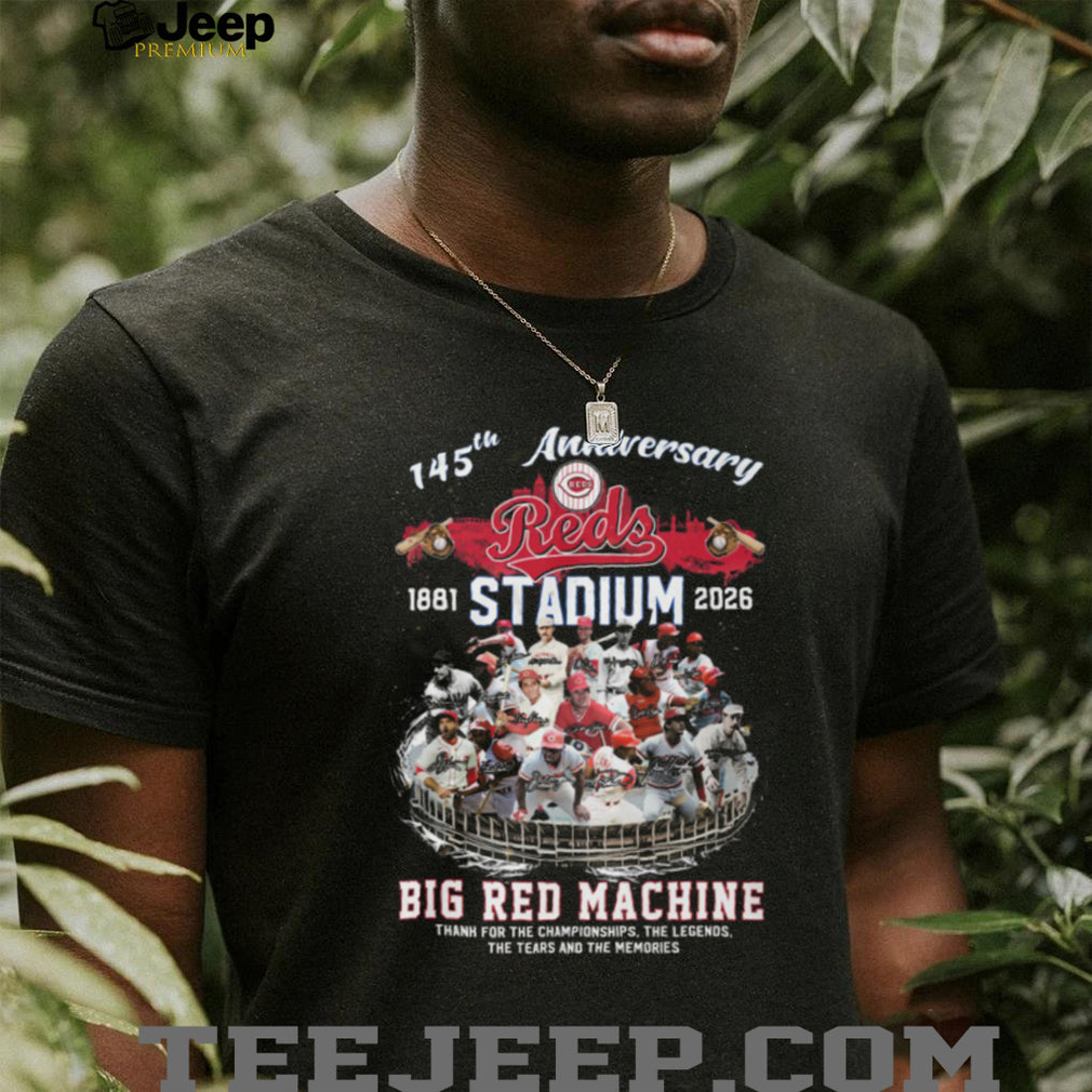 Cincinnati Reds 145th Anniversary Big Red Machine Stadium Legends T Shirt
