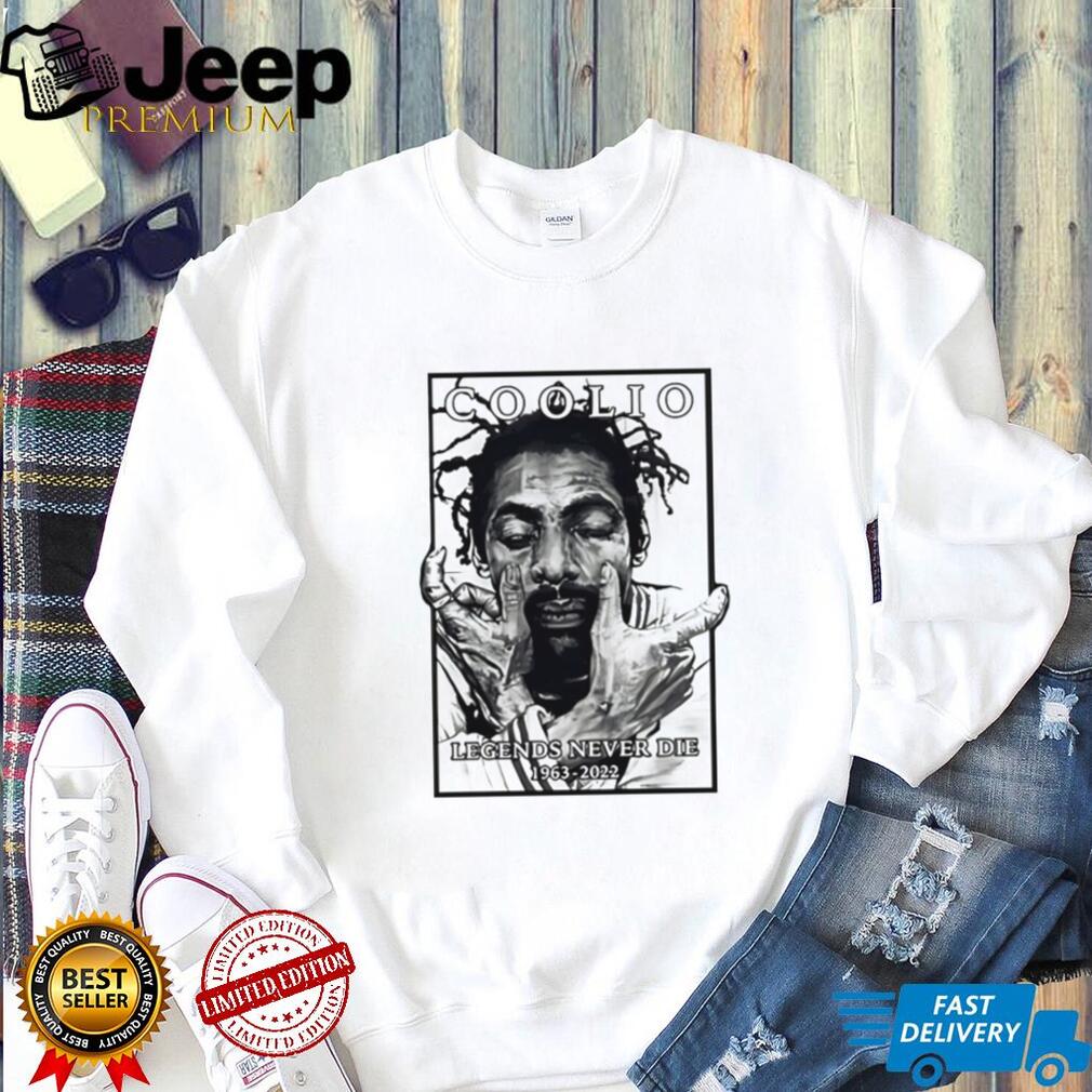 Coolio Legends Never Die 1963 2022 Hip Hop Tribute T Shirt