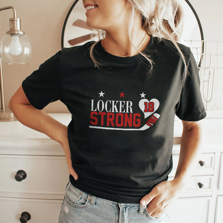 Craig Laughlin Locker Strong18 Heart Hockey T Shirt