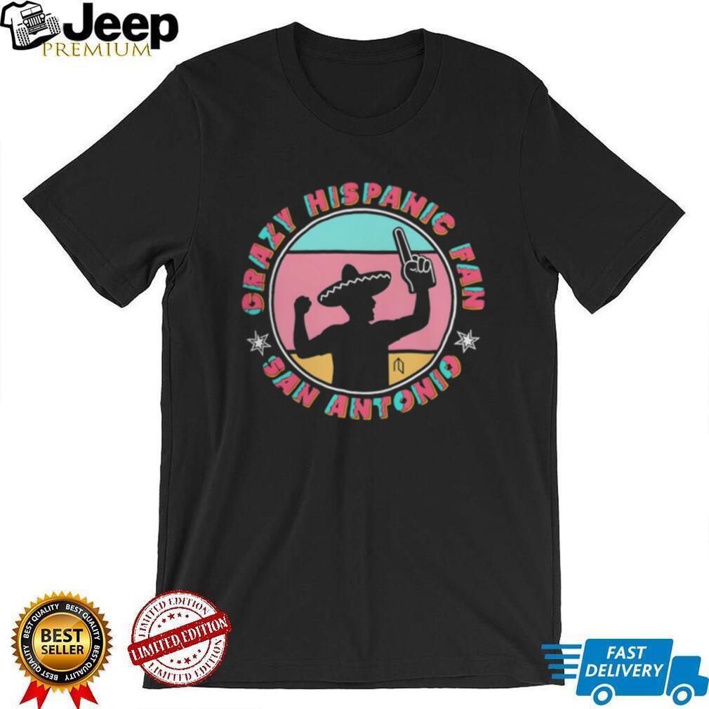 Crazy Hispanic Fan San Antonio Sombrero Silhouette Retro Style T Shirt