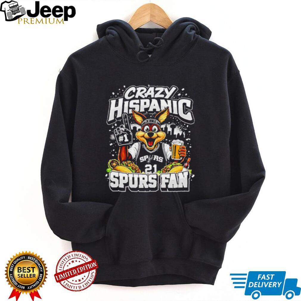 Crazy Hispanic Spurs Fan Coyote Mascot Tacos and Beer Graphic T Shirt