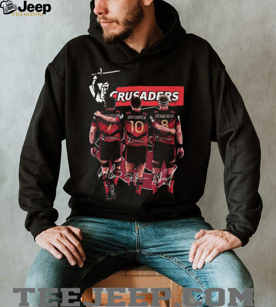 Crusaders Rugby Trio Richie McCaw Dan Carter Kieran Read Signature T Shirt