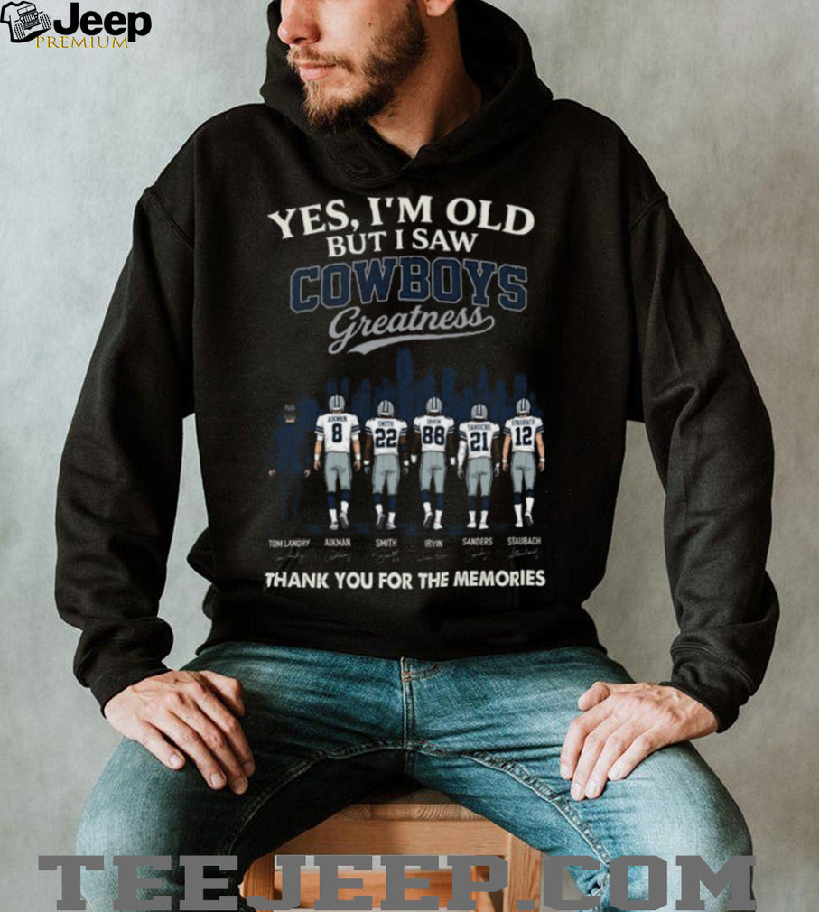 Dallas Cowboys Greatness Tom Landry Aikman Smith Irvin Vintage Men Fans Football T Shirt