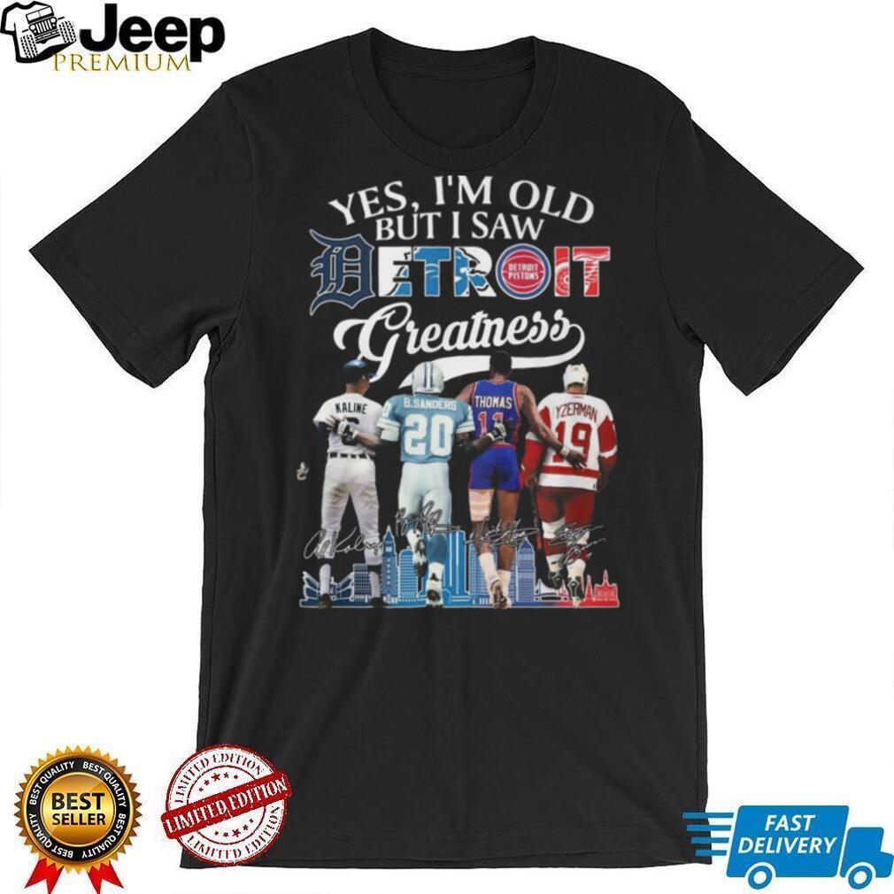 Detroit Greatness Kaline Sanders Thomas Yzerman Legends T Shirt