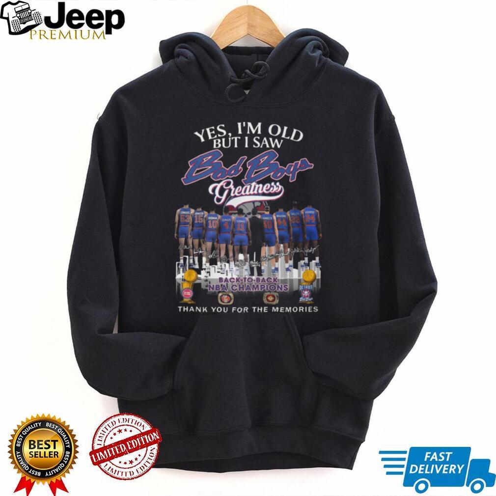 Detroit Pistons “Bad Boys Greatness” Back to Back NBA Champions Memories T Shirt